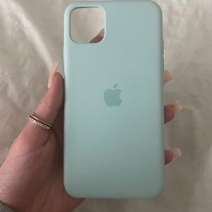 IPhone 11 Pro Max silicone apple case ; seafoam